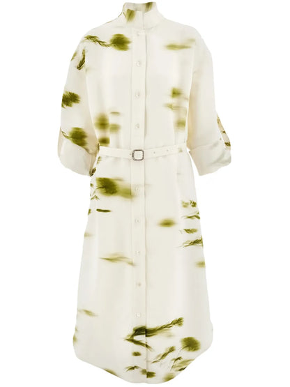 Blossom Print Shirt Dress