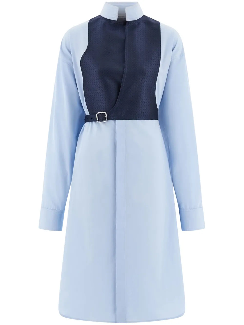 Contrasting Panel Shirt Dress