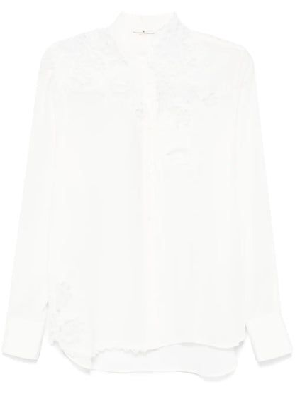 Lace-Appliqué Shirt