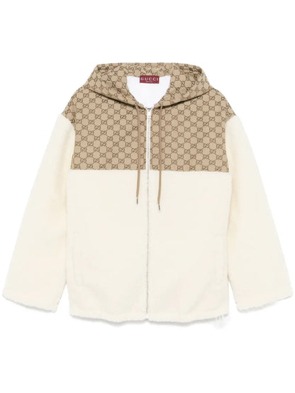 Gg-Intarsia Fleece Jacket