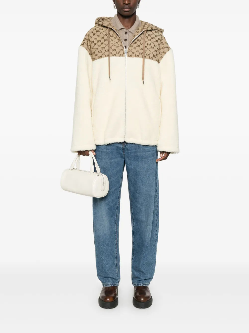 Gg-Intarsia Fleece Jacket