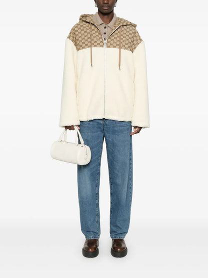 Gg-Intarsia Fleece Jacket