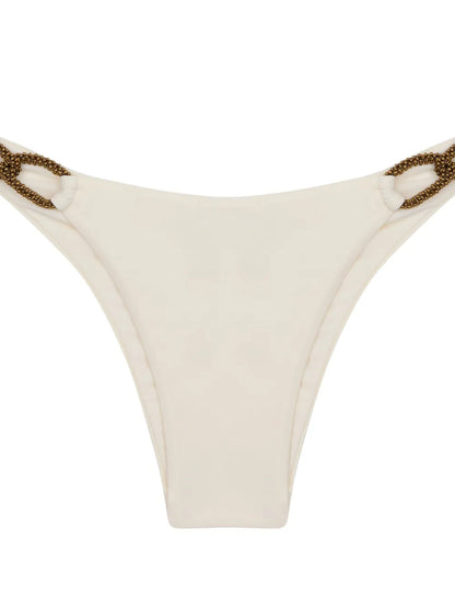 Chain-Trim Bikini Bottoms