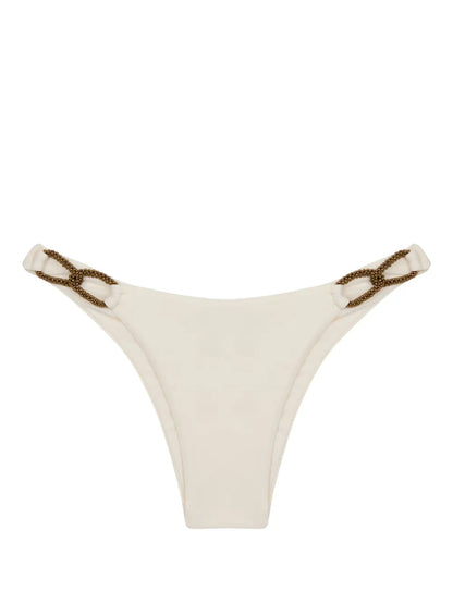 Chain-Trim Bikini Bottoms