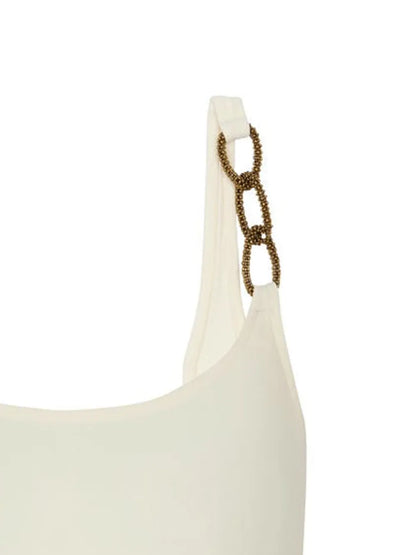 Chain-Trim Swimsuit
