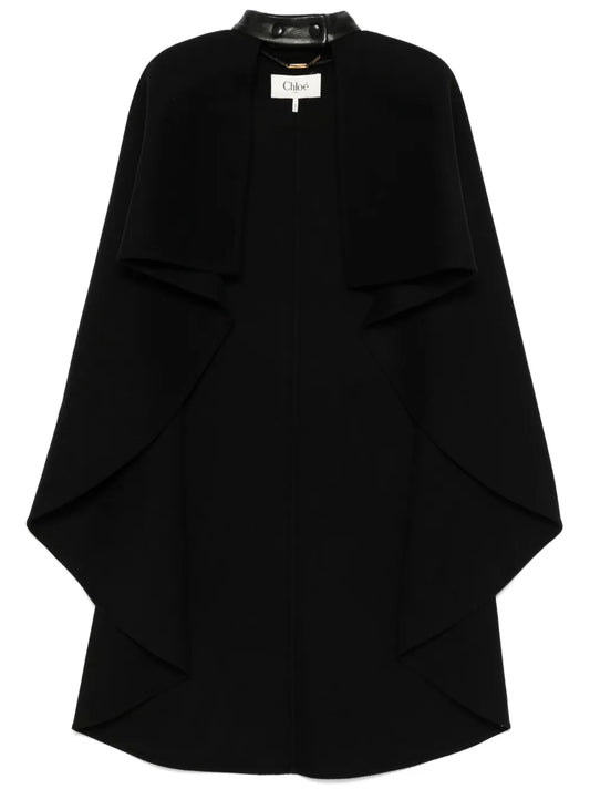 High-Low Wool Cape