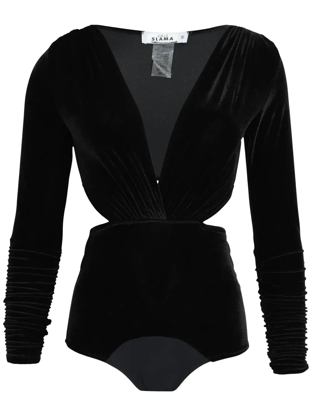 V-Neck Velvet Bodysuit