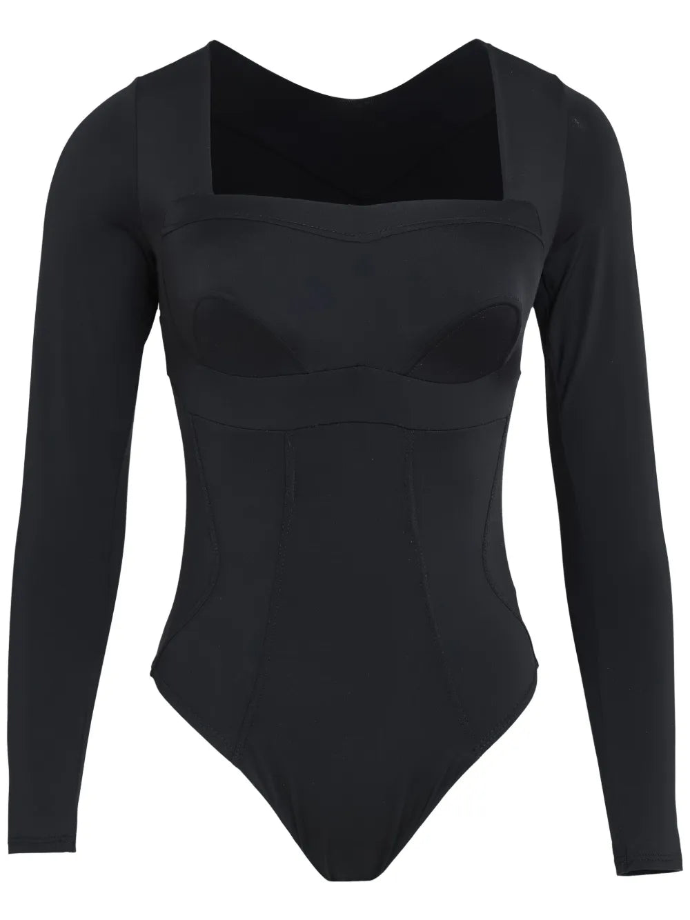 Square Neck Long Sleeve Top