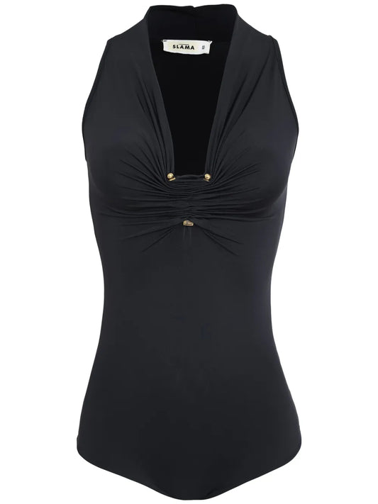 Ruched-Detail Bodysuit
