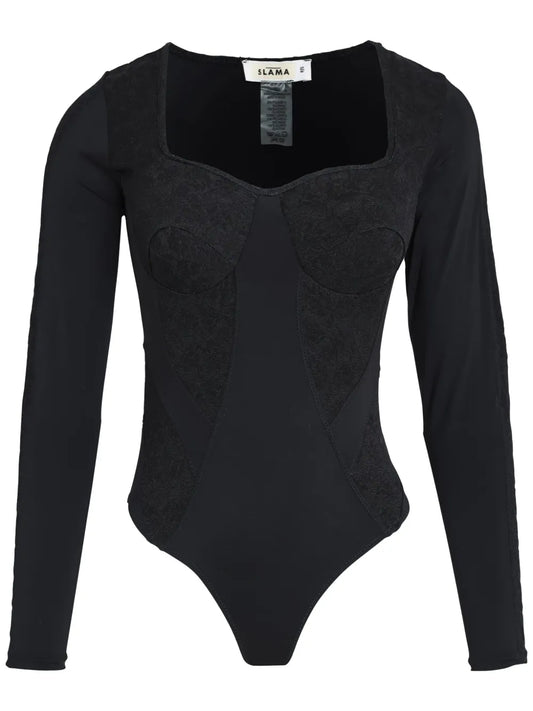 Panelled Lace Bodysuit