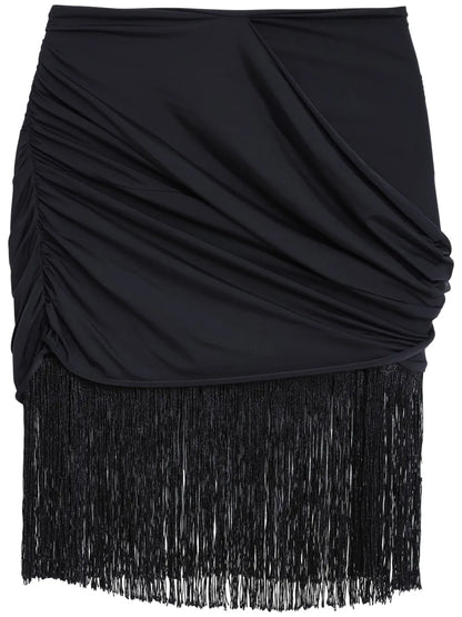 Fringe-Detail Mini Skirt