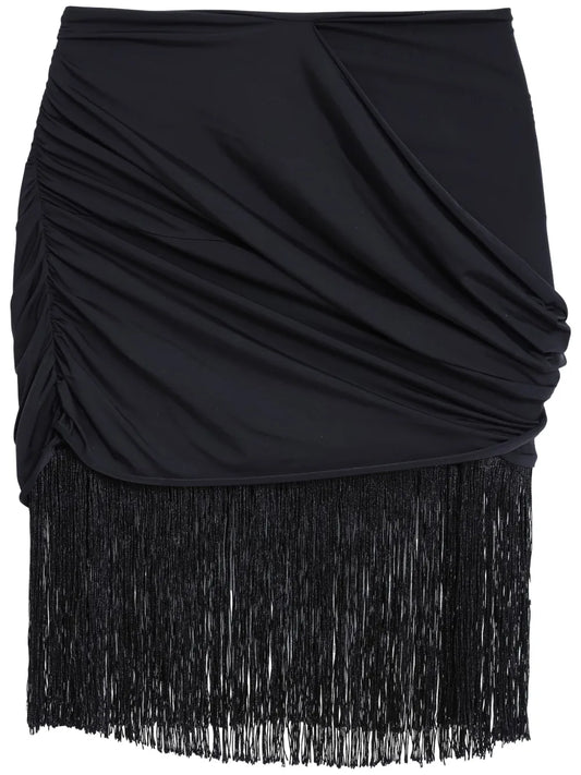 Fringe-Detail Mini Skirt