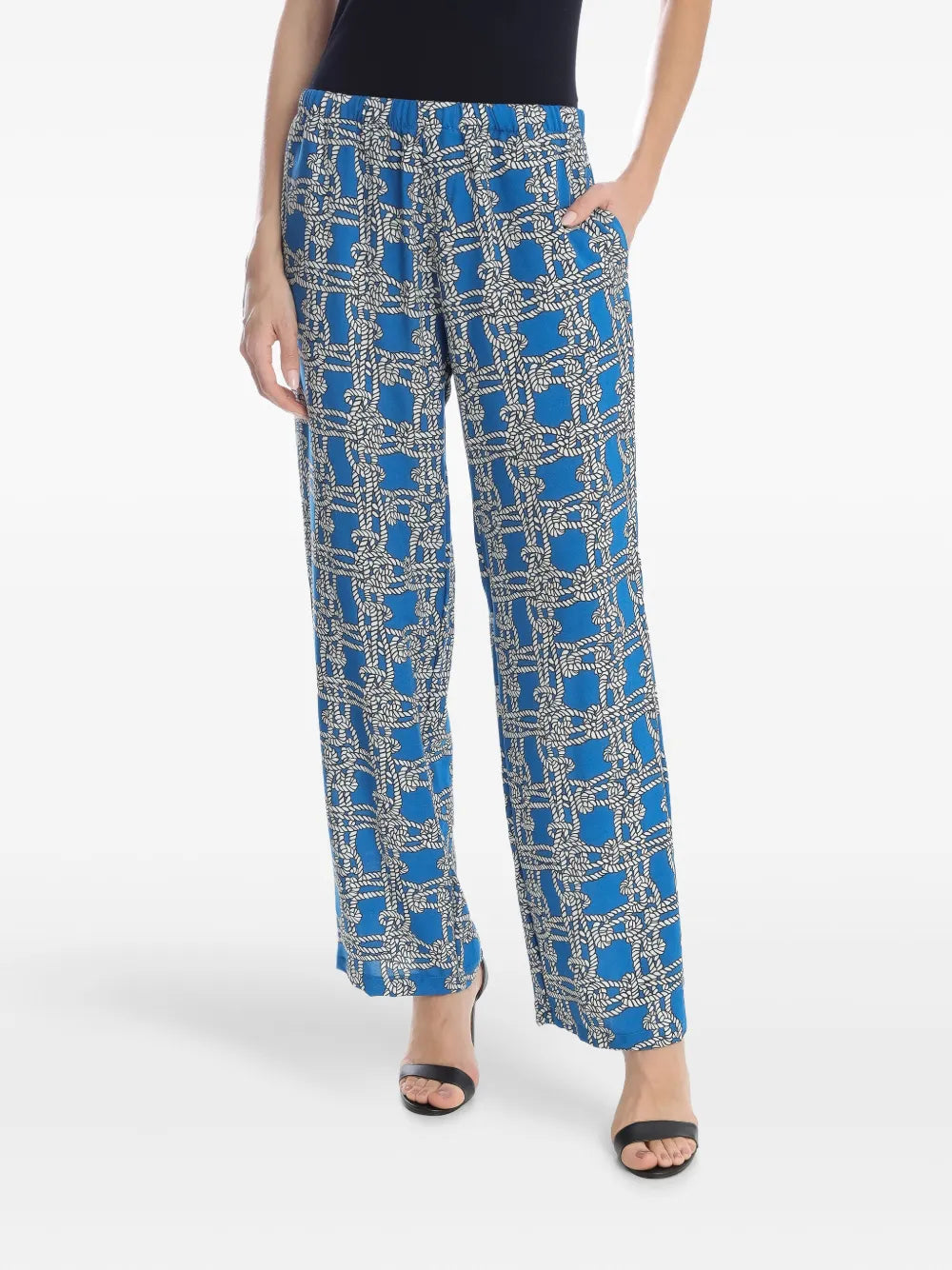 Graphic-Print Trousers