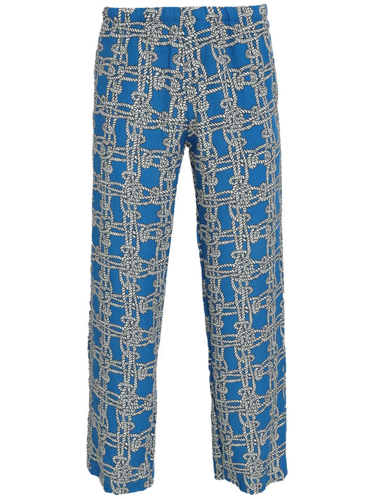 Graphic-Print Trousers