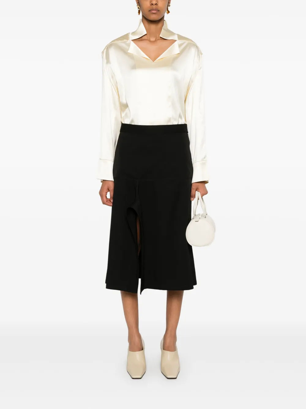 Asymmetric Midi Skirt
