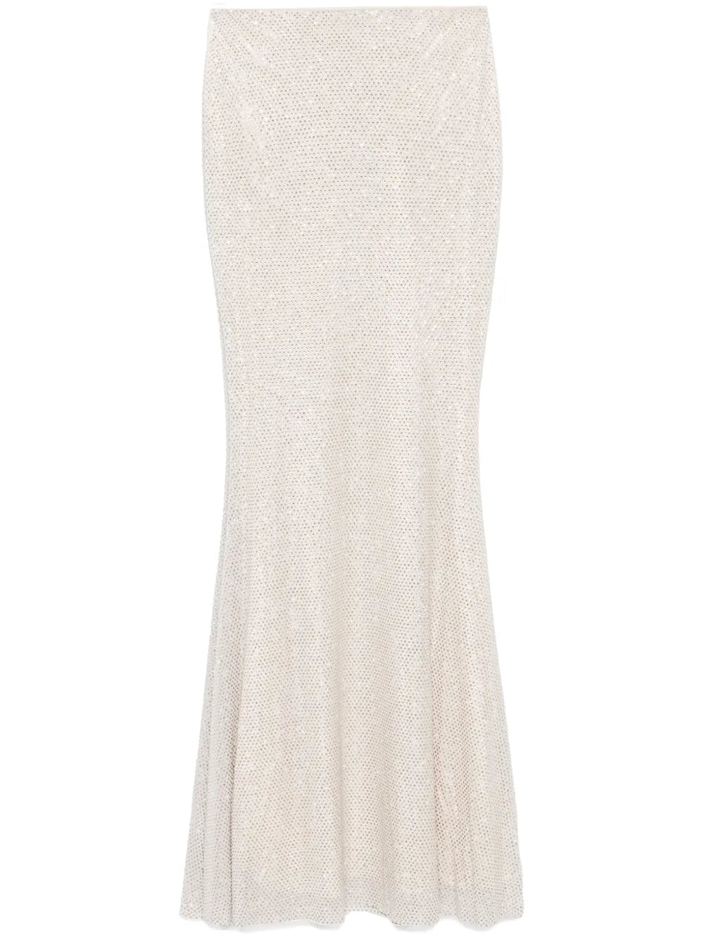 Rhinestoned Mesh Maxi Skirt