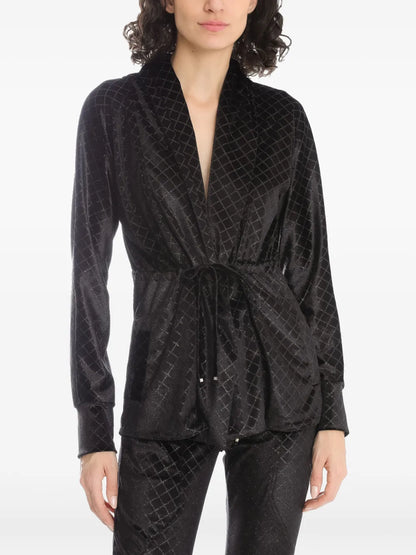 Lurex-Detail Velvet Jacket