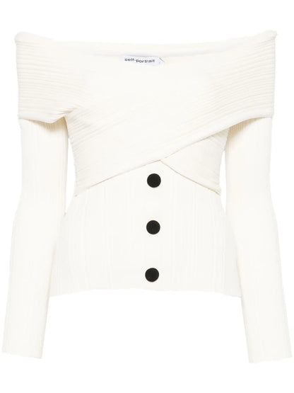 Off-Shoulder Knitted Top
