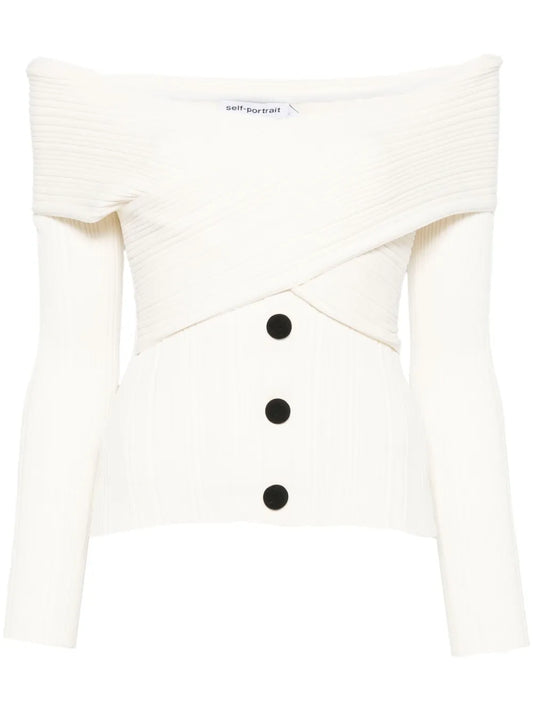 Off-Shoulder Knitted Top