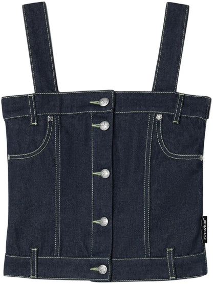 Corset-Style Denim Top