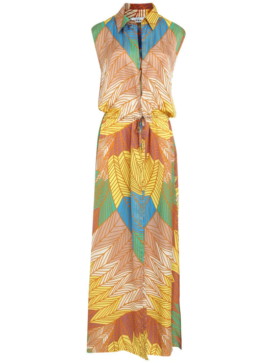 Graphic-Print Maxi Dress