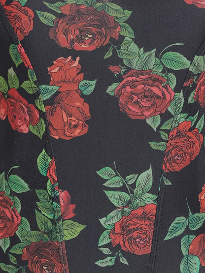 Rose-Print Swimsuit