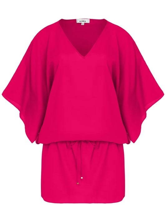 V-Neck Mini Beach Dress