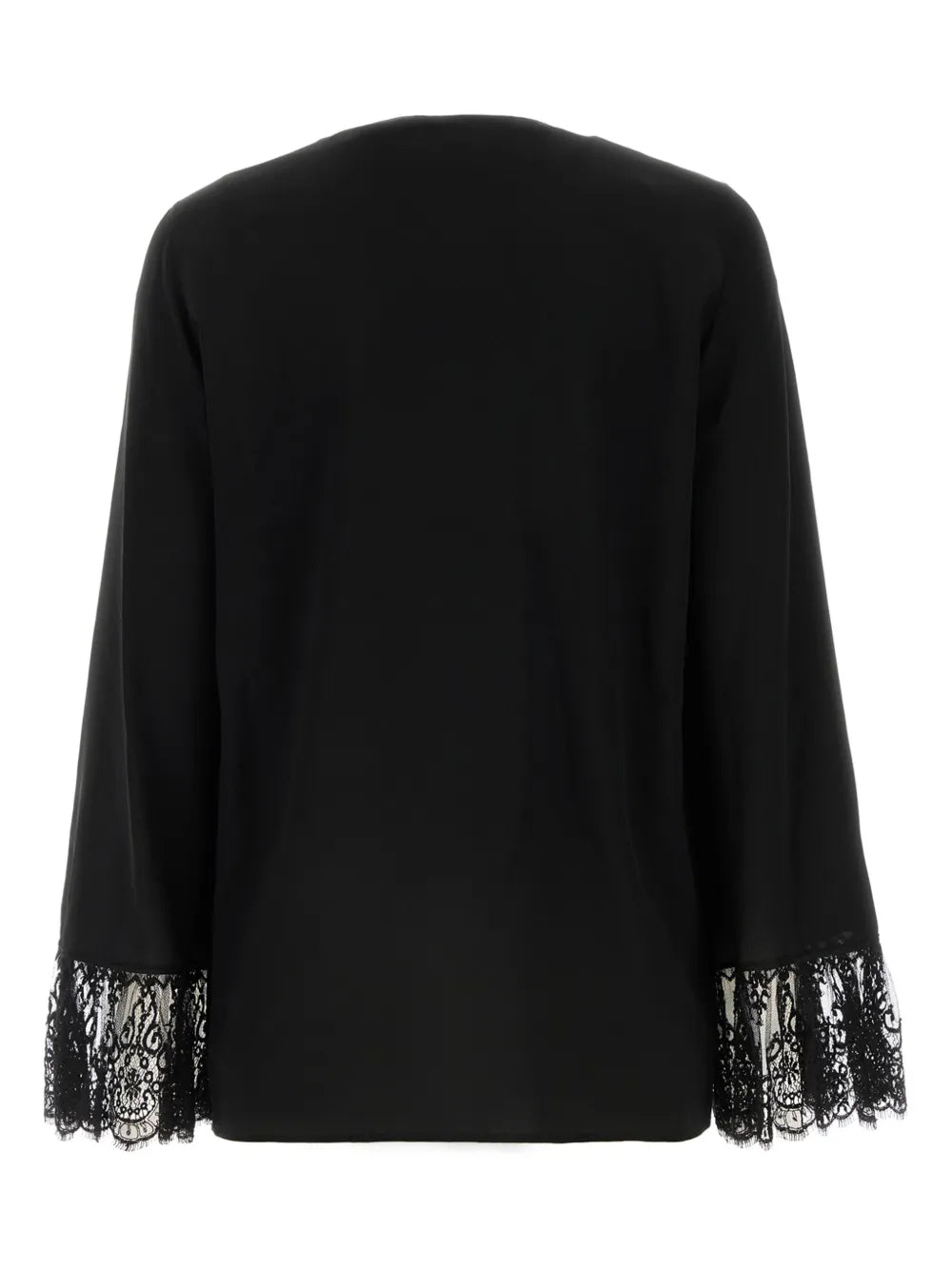 Crepe-De-Chine Collarless Blouse