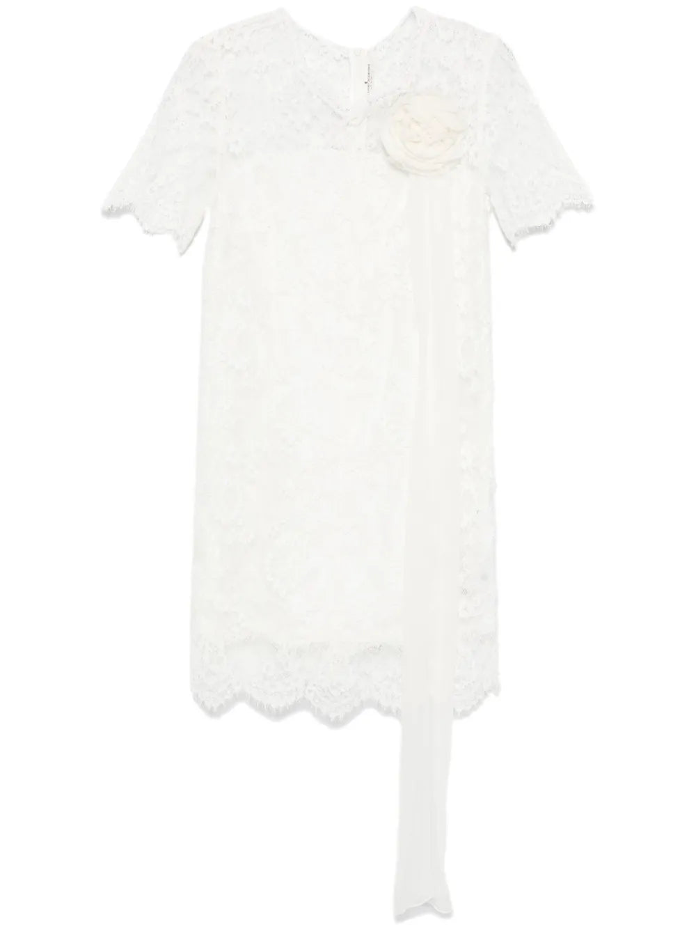 Floral-Lace Mini Dress