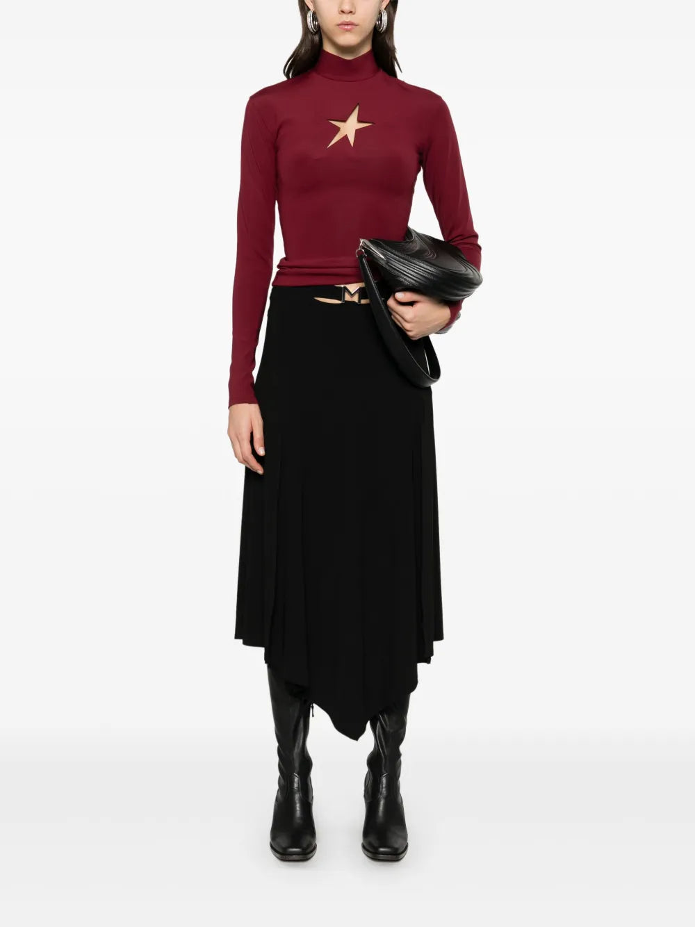 Asymmetric Midi Skirt