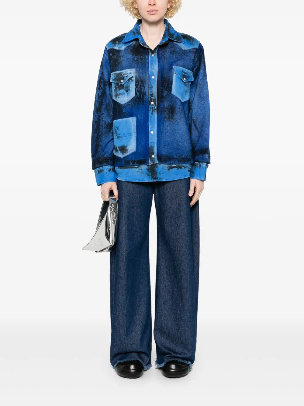 Abstract-Print Overshirt