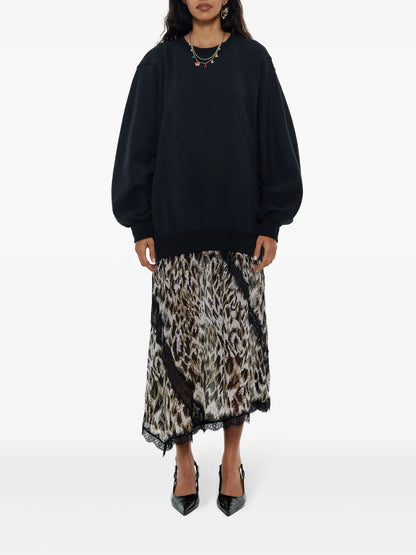 Plumancha-Print Sweatshirt Dress