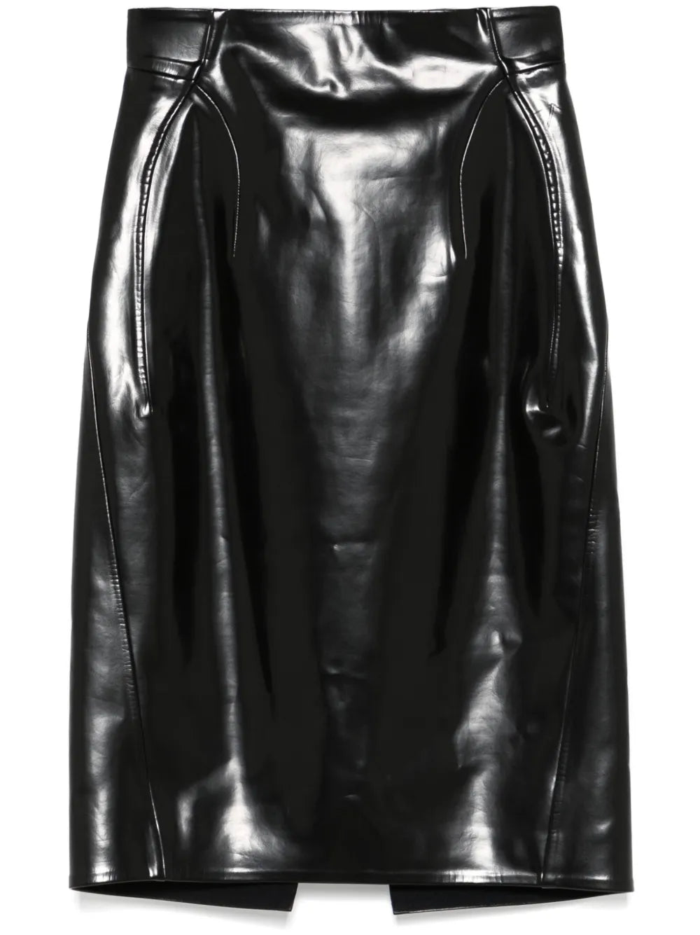 Faux-Leather Mini Skirt
