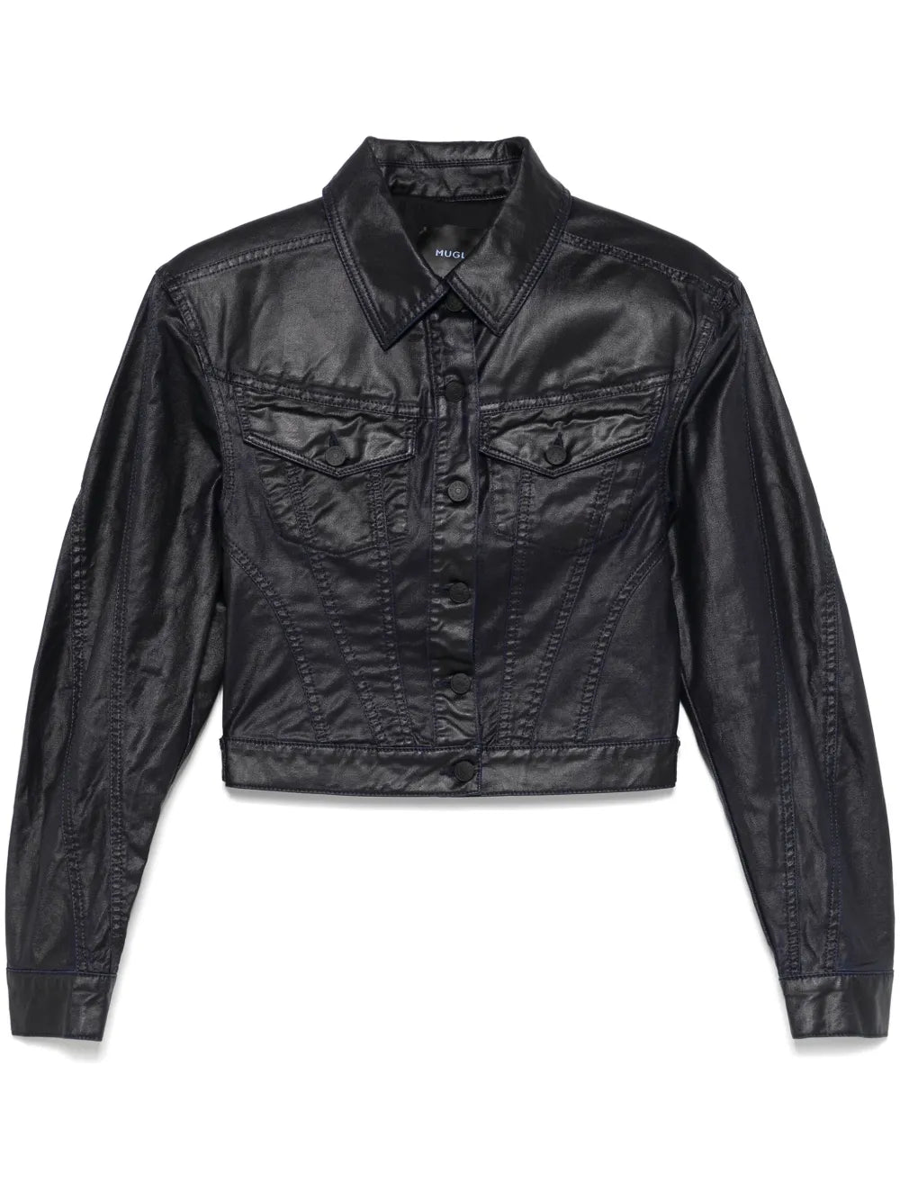 Wax-Effect Denim Jacket