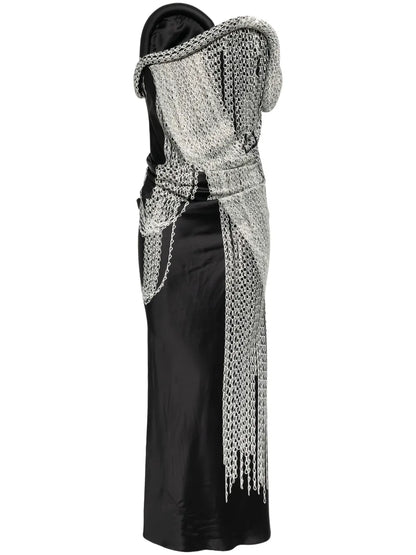 Asymmetric Corset Detail Dress