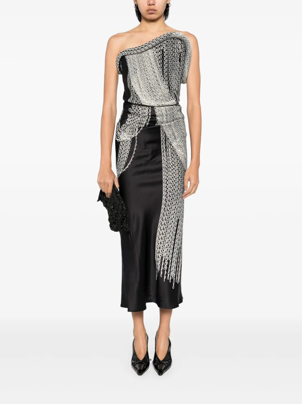 Asymmetric Corset Detail Dress