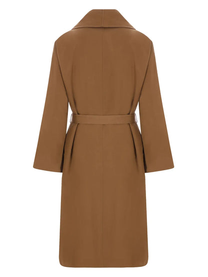 Silk Double-Breasted Coat