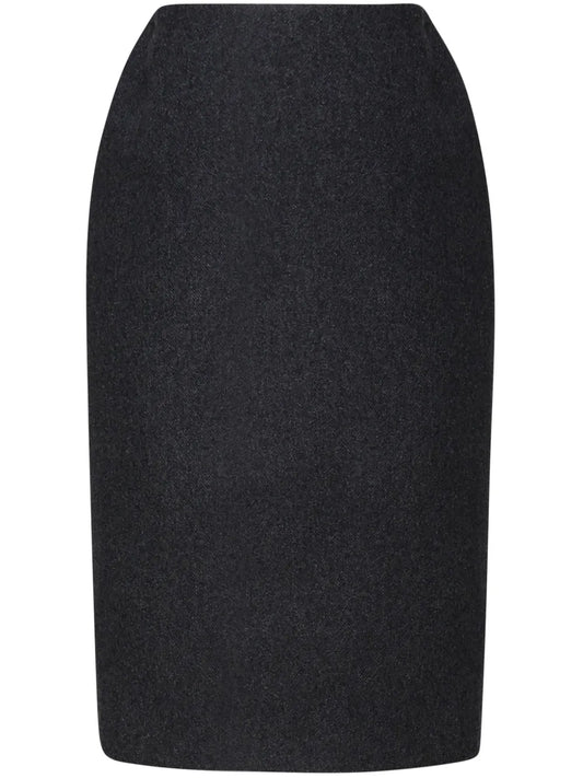 Wool Midi Skirt