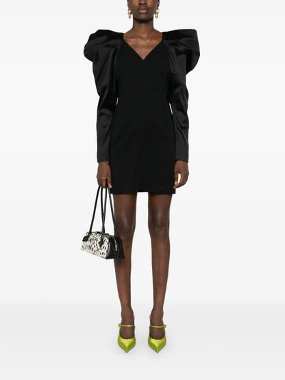 Bow-Sleeve Mini Dress