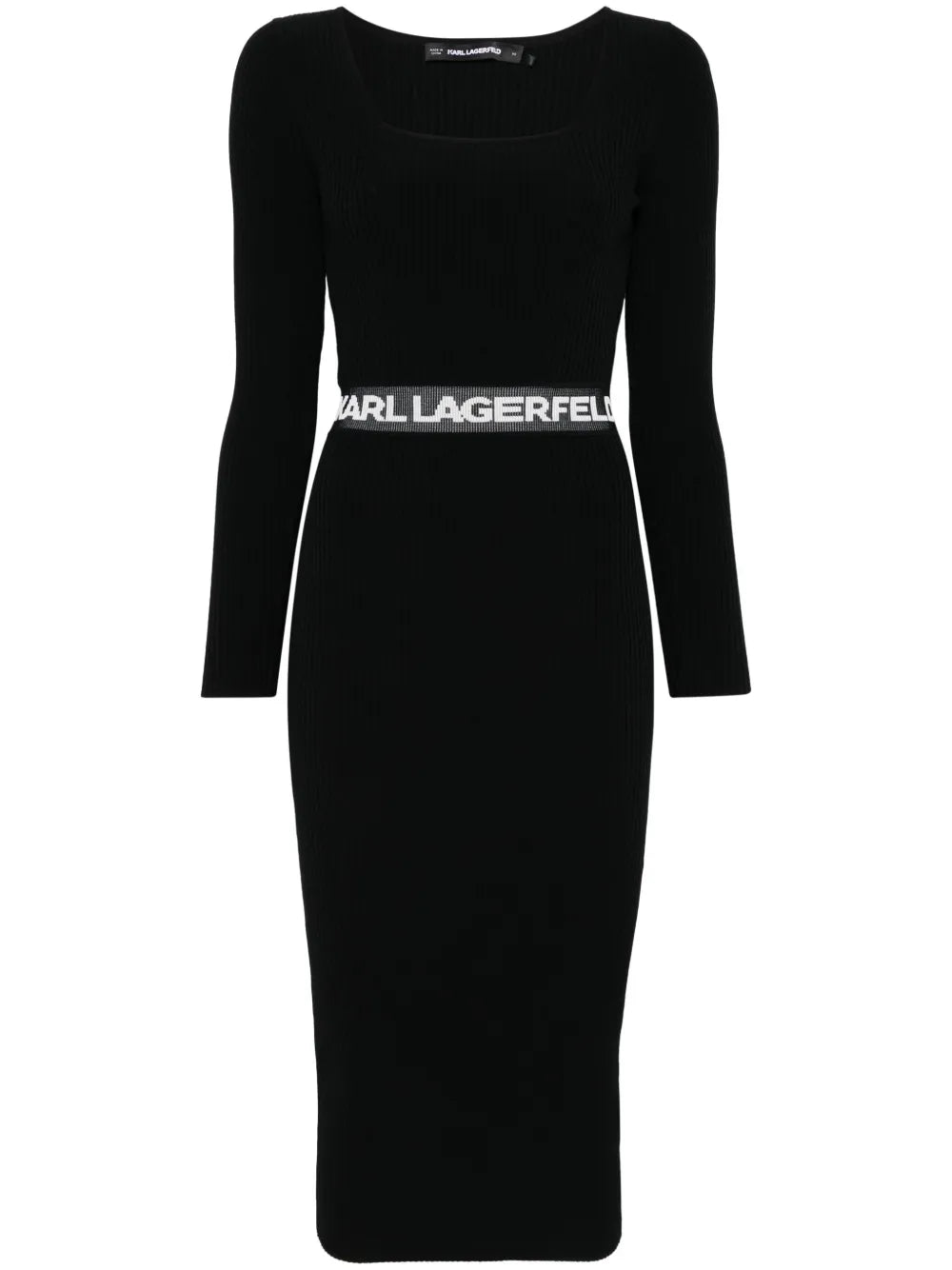 Logo-Intarsia Midi Dress