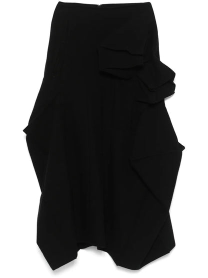 3D-Appliqué Midi Skirt