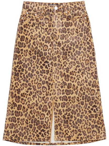 A-Line Leopard-Print Skirt