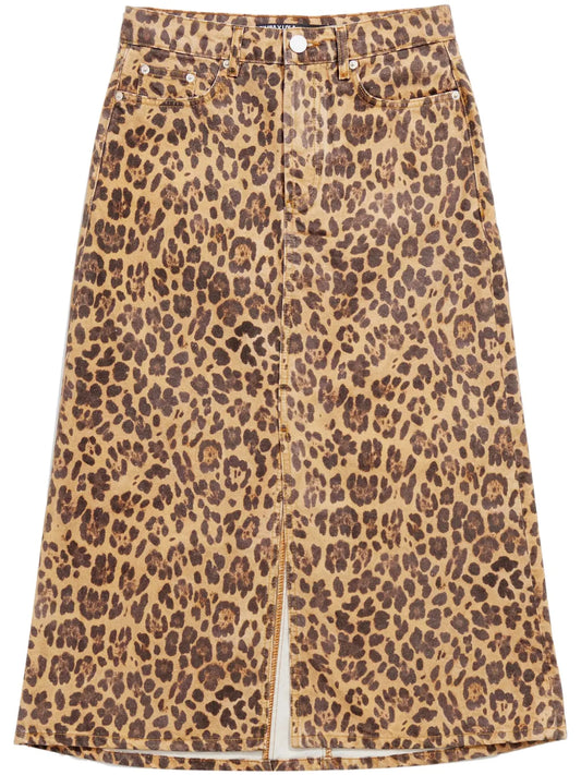 A-Line Leopard-Print Skirt