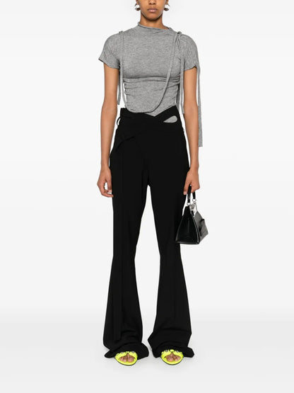 Flared Wrap Trousers