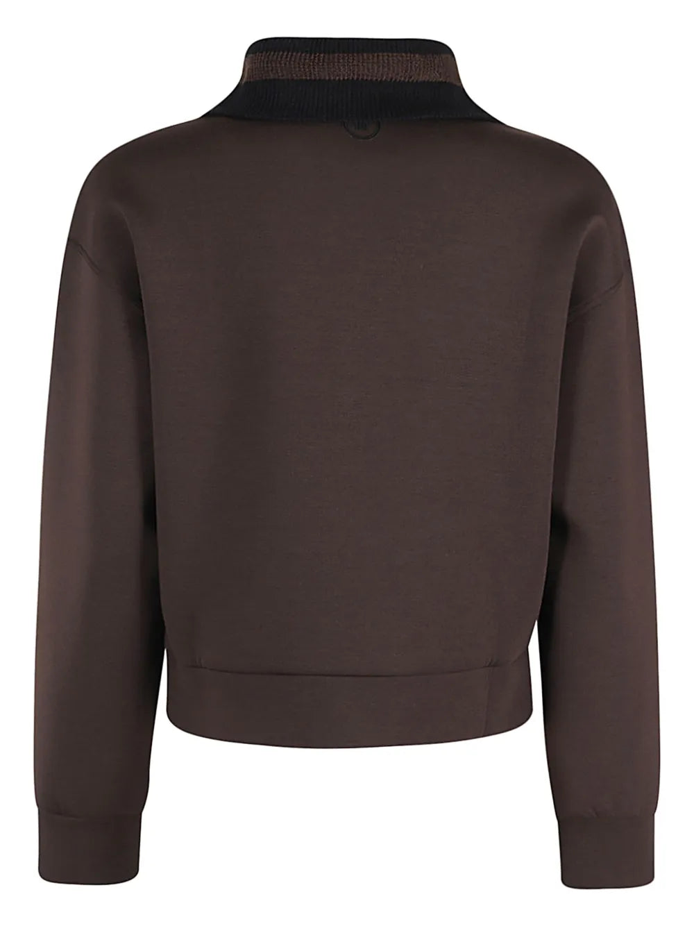 Contrast-Collar Polo Top