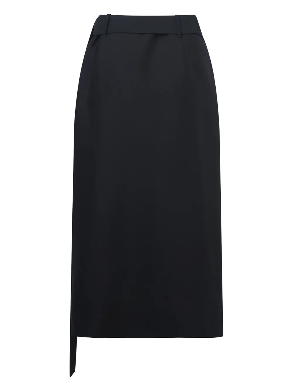 Wool-Silk Midi Skirt