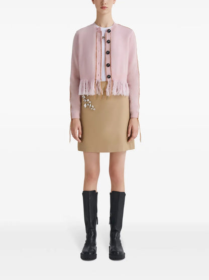 Contrast-Stitch Cardigan