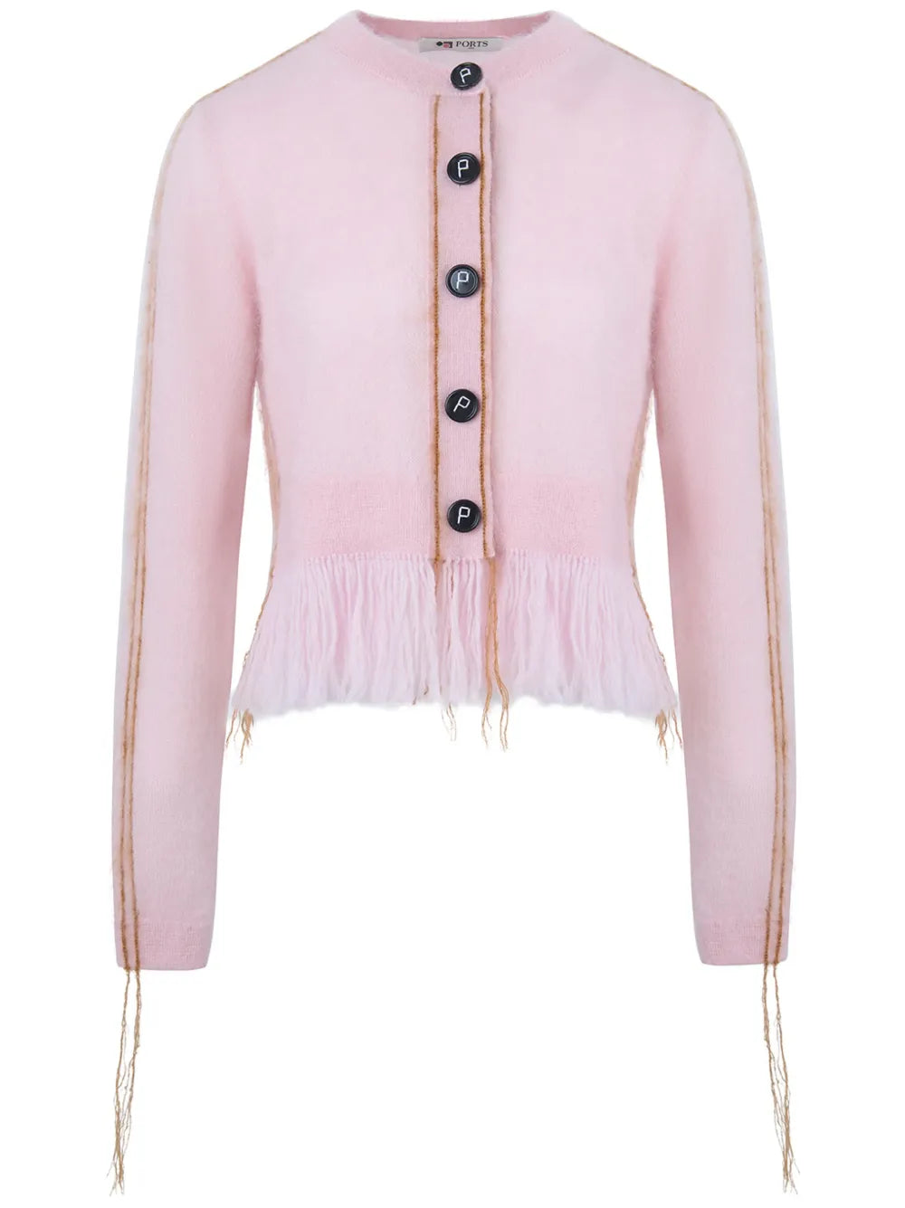 Contrast-Stitch Cardigan