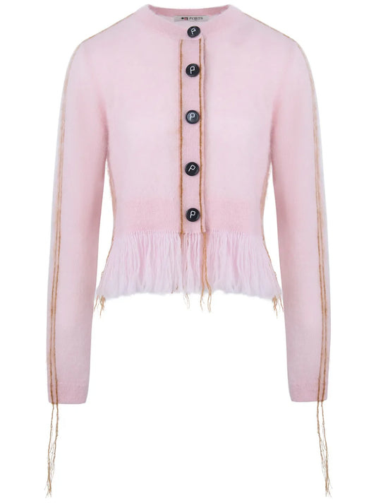 Contrast-Stitch Cardigan