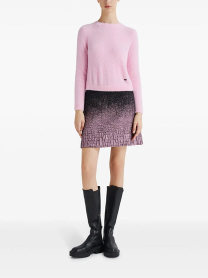 Gradient-Effect Crickled Skirt